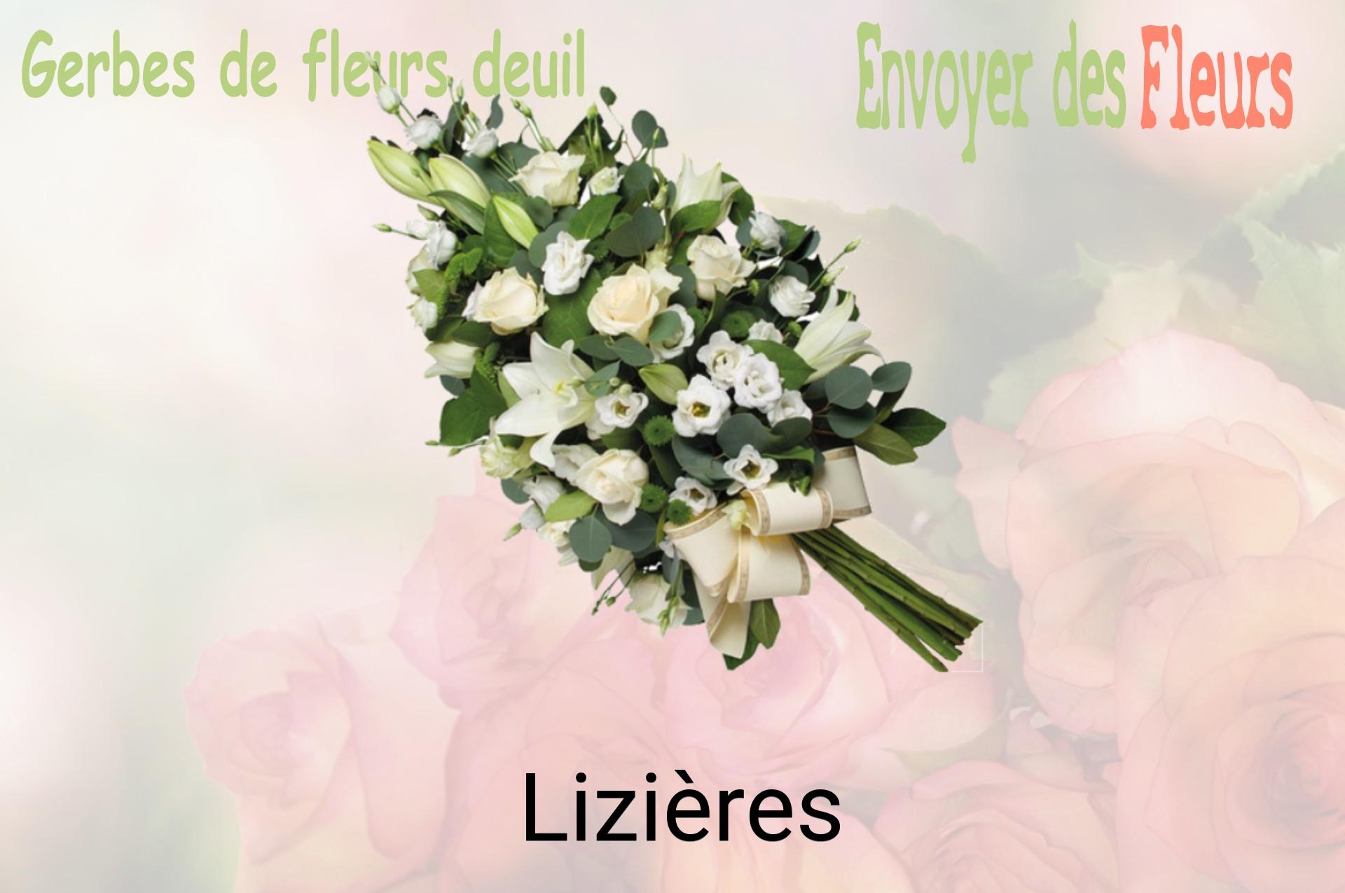 Gerbe de fleurs de deuil livrée à Lizières